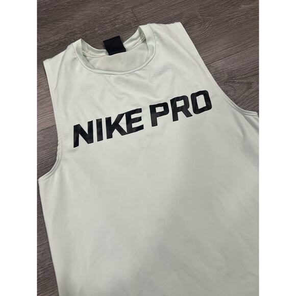 Nike Pro Dri Fit Womens Racerback Tank Top Tiffany Blue Mesh Back Size Small - Picture 2 of 4